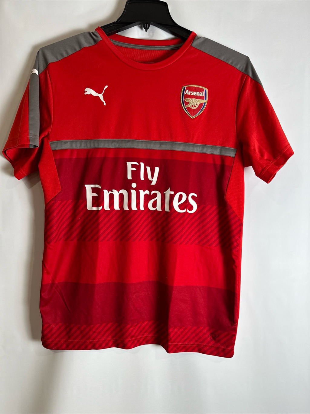 Arsenal Training Jersey Football Shirt Red Puma Polyester Mens Size Xl